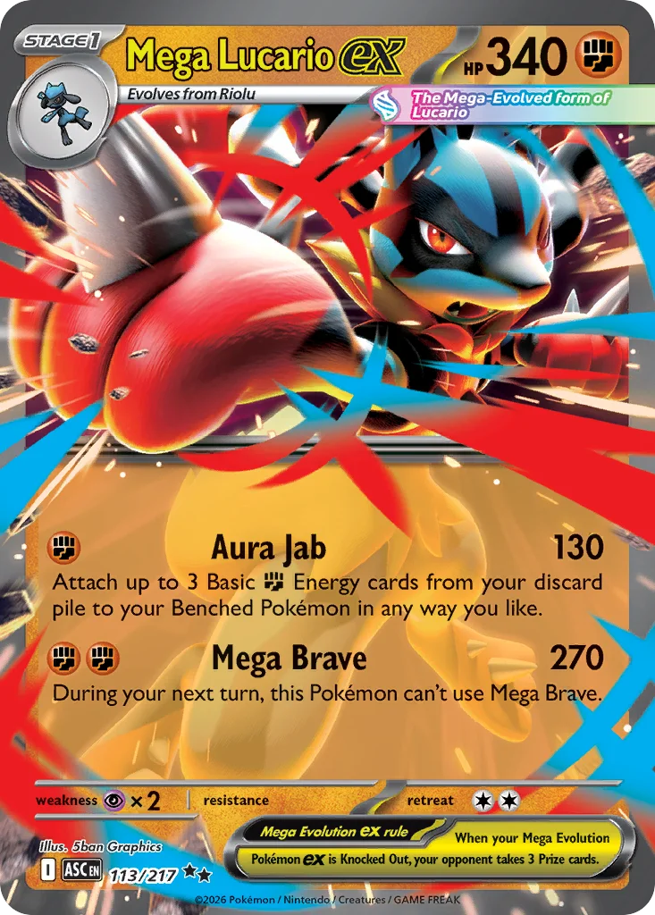 Mega Lucario ex — Holofoil